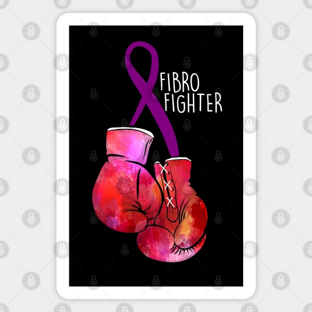 Fibro Fighter (white font) Magnet by spooniespecies